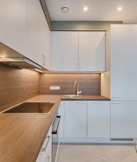 White Wooden Modular Kitchen